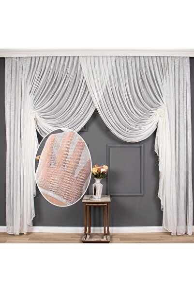 perdealemi Keten Tül Kruvaze Perde, 500x250, Kravuze, 1/4