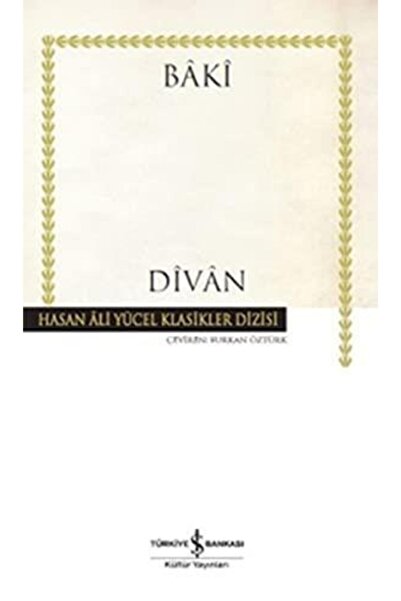 TÜRKİYE İŞ BANKASI KÜLTÜR YAYINLARI Divan (k.kapak) Baki 9786053325864