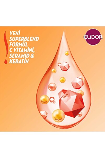 Elidor Superblend Saç Bakım Şampuanı Anında Onarıcı Bakım Vitamin C Keratin & Seramid 650 ml