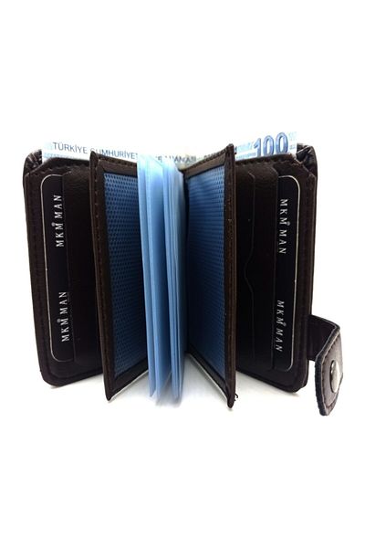 MKM Men's Brown Card Holder and Wallet