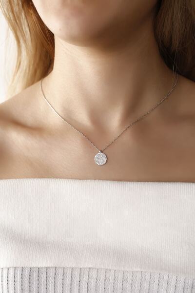 Lia Berto Zirkon Taşlı 925 Ayar Gümüş Kolye