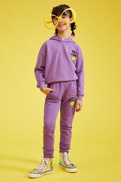 DeFacto Φούτερ για κορίτσια Smileyworld με άδεια Jogger