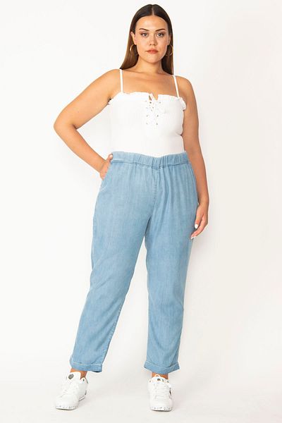 Şans Große Größen in Hose - Blau - Relaxed