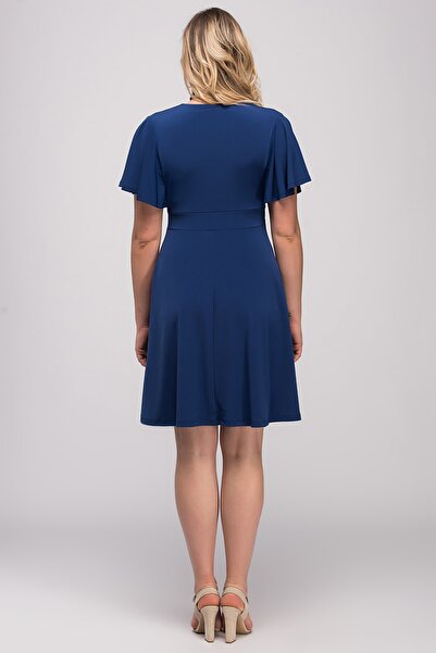 Şans Plus Size Dress - Navy blue - A-line