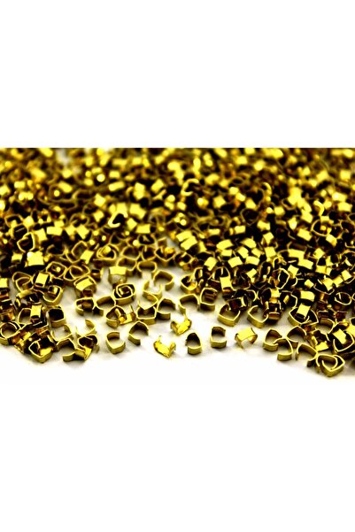 yfhobi 100 Adet - 4 Mm Metal Açık Bit, Ara Malzeme Sıkıştırma, Sarı Kaplama P...