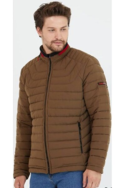 BLACKMOOD Erkek Slim-fit Su Geçirmez Kalın Kışlık Mont-camel
