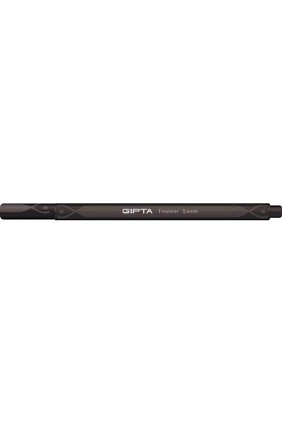 Gıpta Fineliner Pen 0.4 Black 12 Pieces