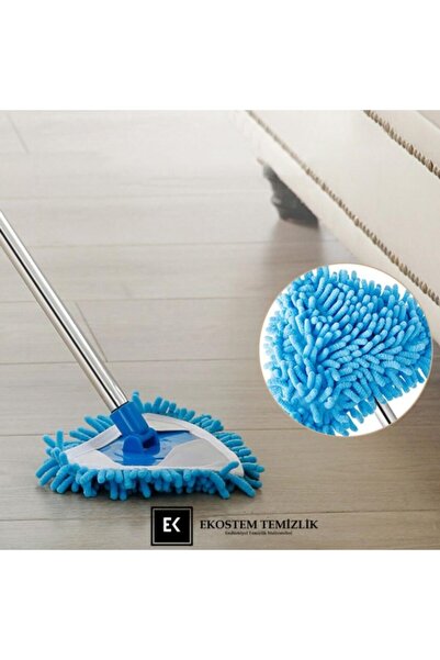 Ekostem Mini Boy Mikrofiber Uçlu Teleskopik Yer, Cam, Duvar Temizleme Mopu