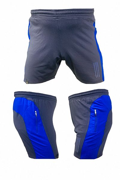 Fs Men's Anthracite Saks Pieced Drop Printed Unlined Sports Running Walking Fitness Shorts with Pockets