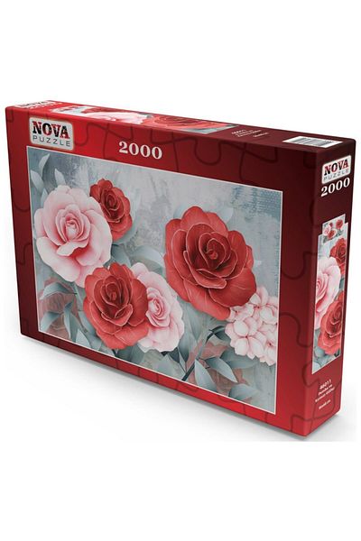 Nova Puzzle Nova 2000 Piece Puzzle - Pink And Red Roses