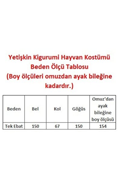 YÜSÜ Yetişkin Kigurumi Unicorn Kostümü