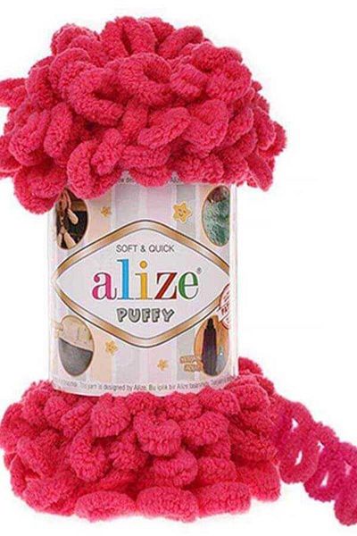 Alize Fuchsia Puffy Knitting Thread - 149 Model (5 Pieces)