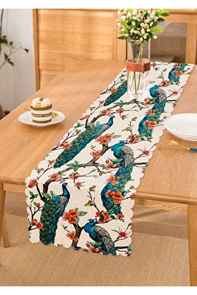 Realhomes Peacock Printed Digital Printed Design Special Runner