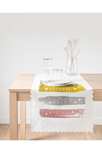 Realhomes Believe Dream Shine Modern Printed Runner με σχέδιο