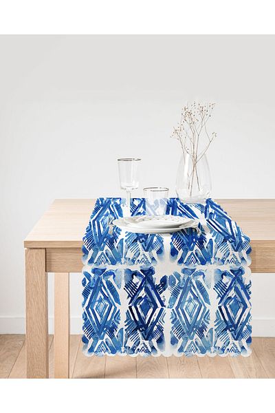 Realhomes Alergăr modern cu model geometric cu diamante imprimat digital