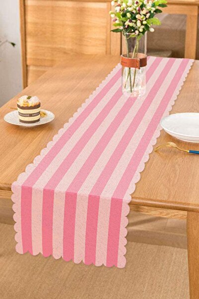 Realhomes Modern Tasarımlı Dekoratif Özel Tasarım Runner Pembe