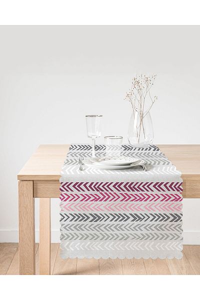 Realhomes Alergăr cu pernă imprimată digital cu motiv în zig-zag colorat