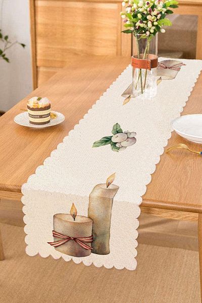 Realhomes Ψηφιακό τυπωμένο διακοσμητικό δρομέα με μοτίβο κεριών ειδικής σχεδίασης