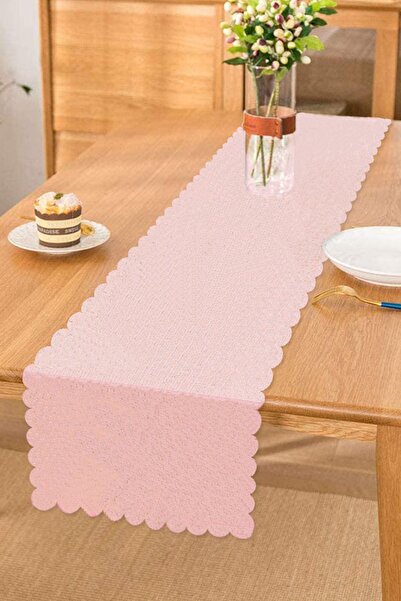 Realhomes Alergăr cu imprimeu digital de culoare roz deschis uni