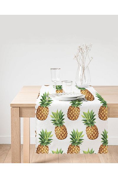 Realhomes Alergăr decorativ cu imprimare digitală cu model de ananas