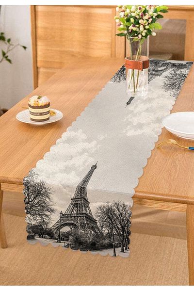 Realhomes Alergăr decorativ cu imprimare digitală Turnul Eiffel