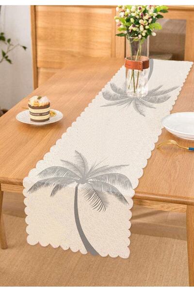 Realhomes عداء حديث بنمط شجرة النخيل الرمادية على خلفية بيضاء