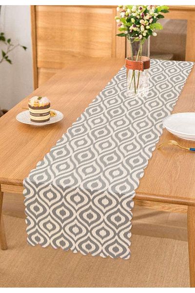 Realhomes Design special Gri Ikat Model Digital Printed Runner