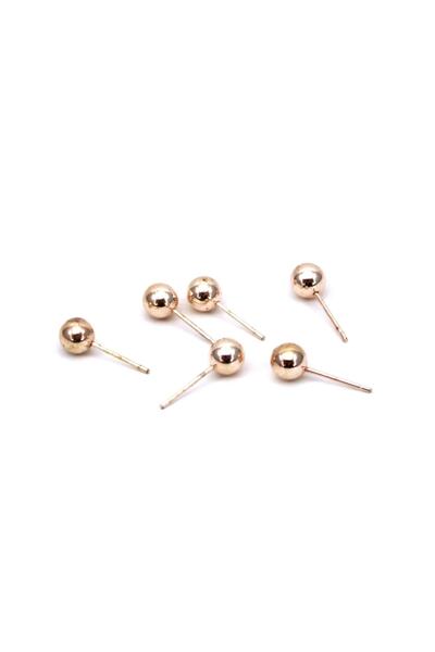 yfhobi 20 Adet (10 Çift) - 6 Mm Toplu Küpe Iğnesi, Küpe Çivisi, Rose Kaplama