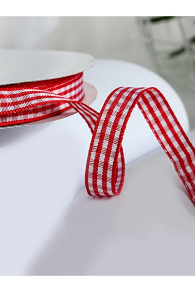 E Elmas شريط أحمر منقوش (1 سم - 5 م)