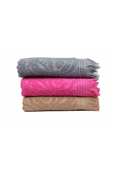 ILGIN HOME 3-Piece Fringed Hand Towels