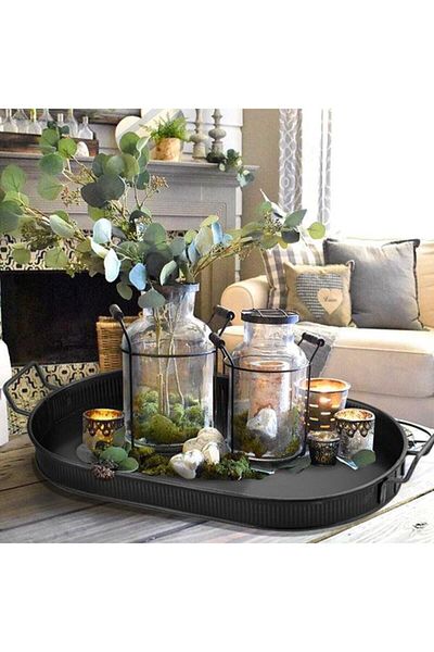 The Mia Black Tray - 54x23 Cm