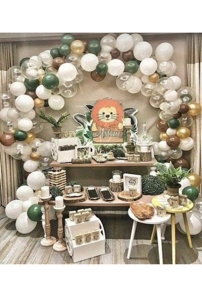 Parti dolabı Lion Themed Balloon Chain