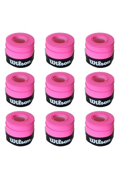 Wilson Comfort Bowl O'grips 9 Adet Grip, Tenis Raketi Gribi Pembe