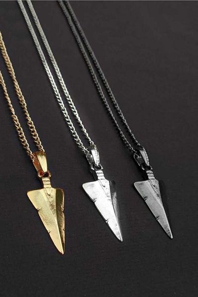 The Collection 3-Piece Triagle Arrowhead Men's Necklace Set