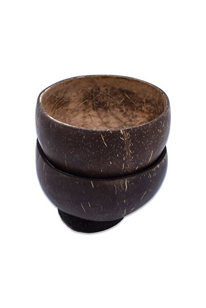 Hedicaret وعاء جوز الهند 2 قطعة وعاء جوز الهند طبق صلصة للوجبات الخفيفة غير ا...