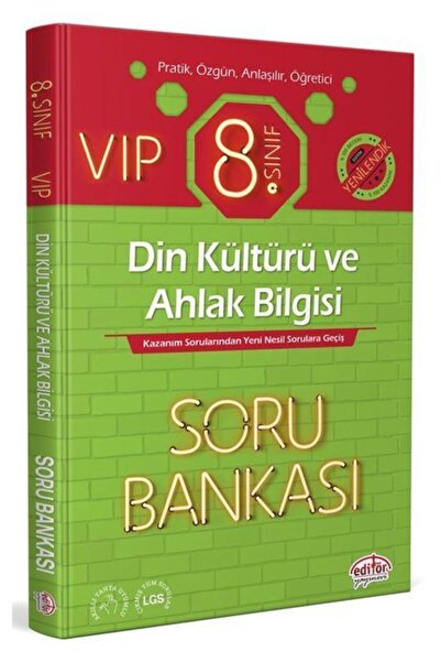 Editör Yayınevi 8. Sınıf Vıp Din Kültürü Ve Ahlak Bilgisi Soru Bankası
