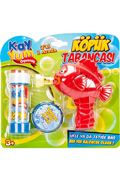 Kayyum Oyuncak Köpük Tabancası Balık Figürlü Ve Star 0,50lt Baloncuk Sıvısı