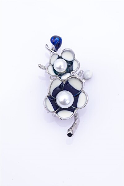 Sortie Aksesuar Beyaz Metal Broş 038