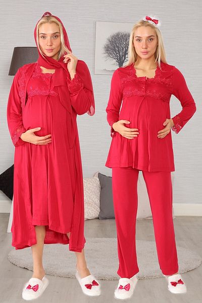 lohusahamile Maternity Maternity 2406 Cherry Maternity Maternity Set of 7 with Hijab