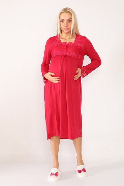 lohusahamile Maternity Maternity 2406 Cherry Maternity Maternity Set of 7 with Hijab
