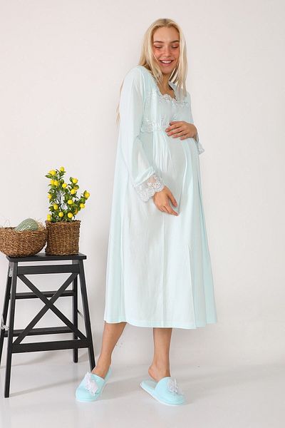 lohusahamile Maternity Maternity 2406 Turquoise Maternity Maternity Set of 6 with Hijab
