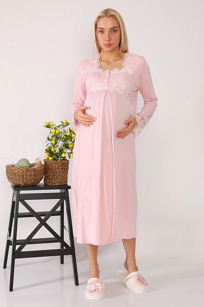 lohusahamile Maternity Maternity 2406 Pink Maternity Maternity Set of 7 with Hijab