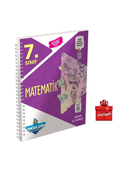 Murat Yayınları 7 Sınıf Matematik Tamamı El Yazmalı Okulum Akıllı Defter Serisi 2021 Baskı