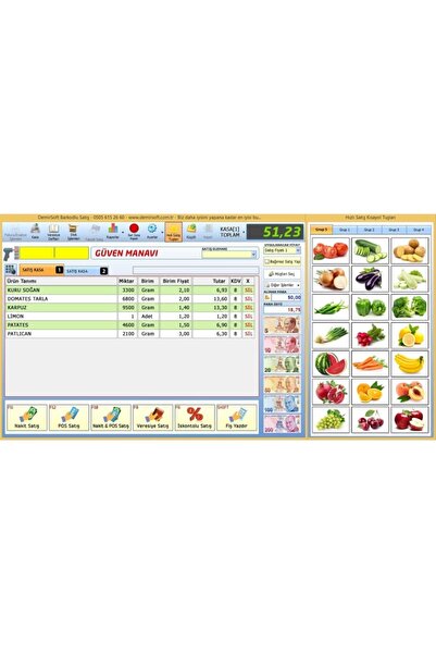 DemirSoft Barkodlu Market Satış Programı (barpro Paket)