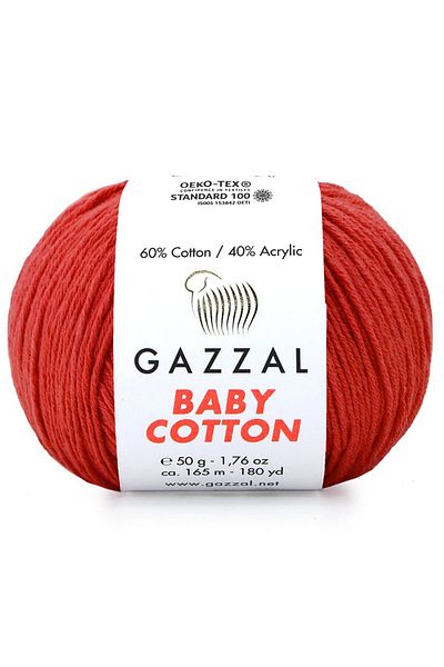 Gazzal Baby Cotton Amigurumi Floss Dark Pomegranate Flower - 3418 - 50 Gr. Punch Rope