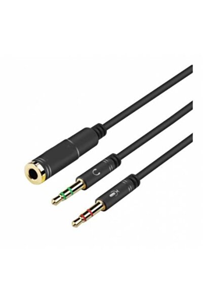 Platoon Kaliteli Kulaklık Mikrofon Ayırıcı Aparat 3.5mm Headphone Mic Aud