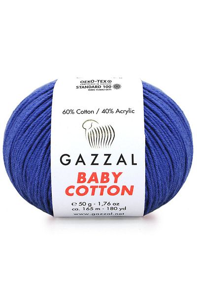 Gazzal Saks Blue Baby Cotton Amigurumi Κλωστή - 3421 - 50 Γρ. Σχοινί διάτρησης