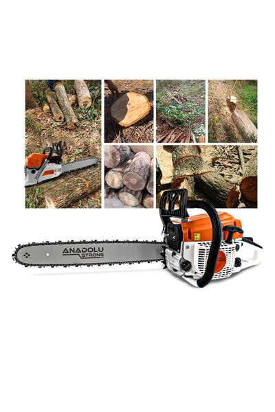 Anadolu Strong Ans1041 Profesyonel 2.9hp Benzinli Motorlu Testere 45cm Palalı Ağaç Kesme Motoru
