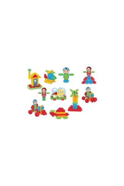 DEDE 80 Pieces Educational Toy Cactus Block Bucket