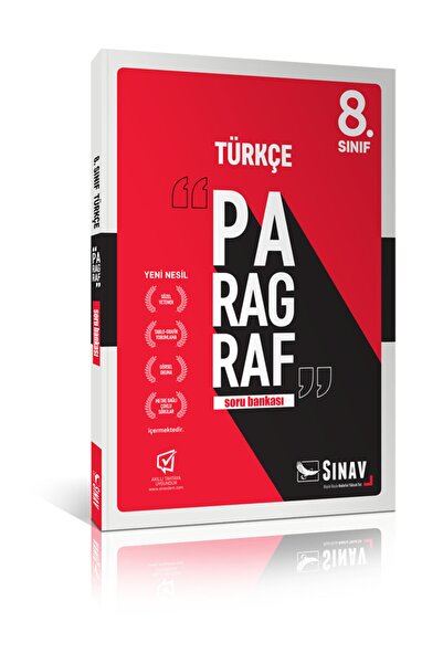 Sınav Yayınları 8. Sınıf Paragraf Soru Bankası